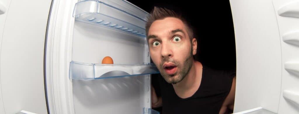 empty the fridge before travelling